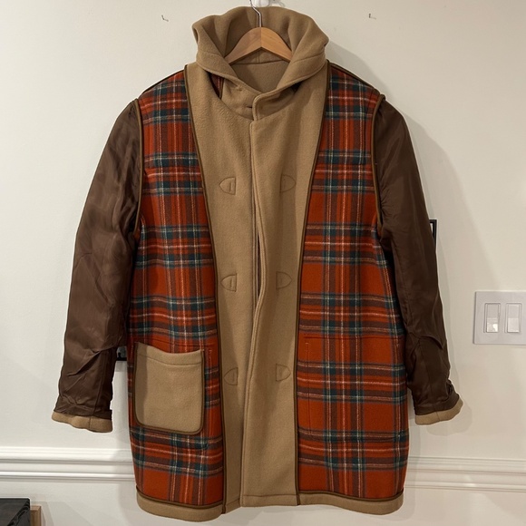 Brooks Brothers Men's Beige Wool Duffel Coat - XXL - Great Condition with Flaws - Picture 5 of 16